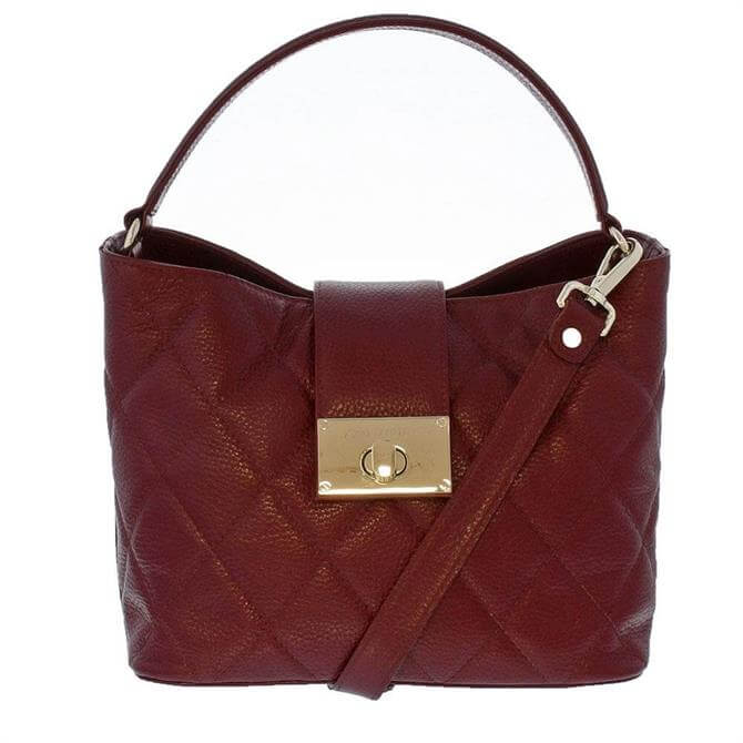 Carl Scarpa Fantine Burgundy Quilted Leather Handbag